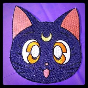 ✨ SOLD ✨ Sailor moon Luna cat iron on patch